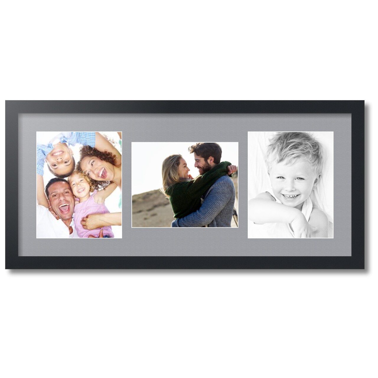 ArtToFrames Collage Photo Picture Frame with 3 - 8x10 inch Openings, Framed in Black with Over 62 Mat Color Options and Plexi Glass (CSM-3926-117)